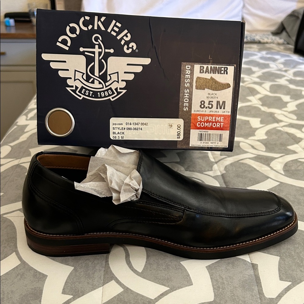 Dockers Black Leather Loafers